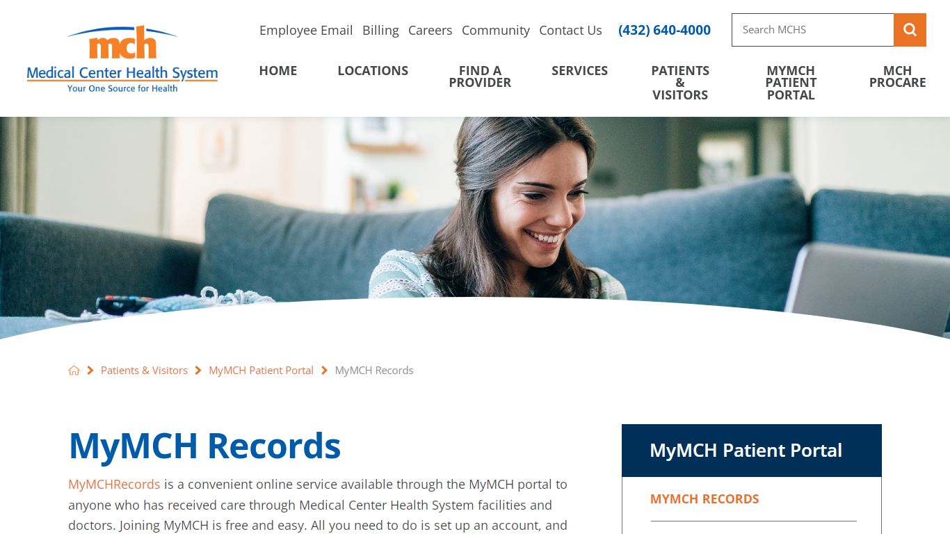 MyMCH Records | Medical Center Health System